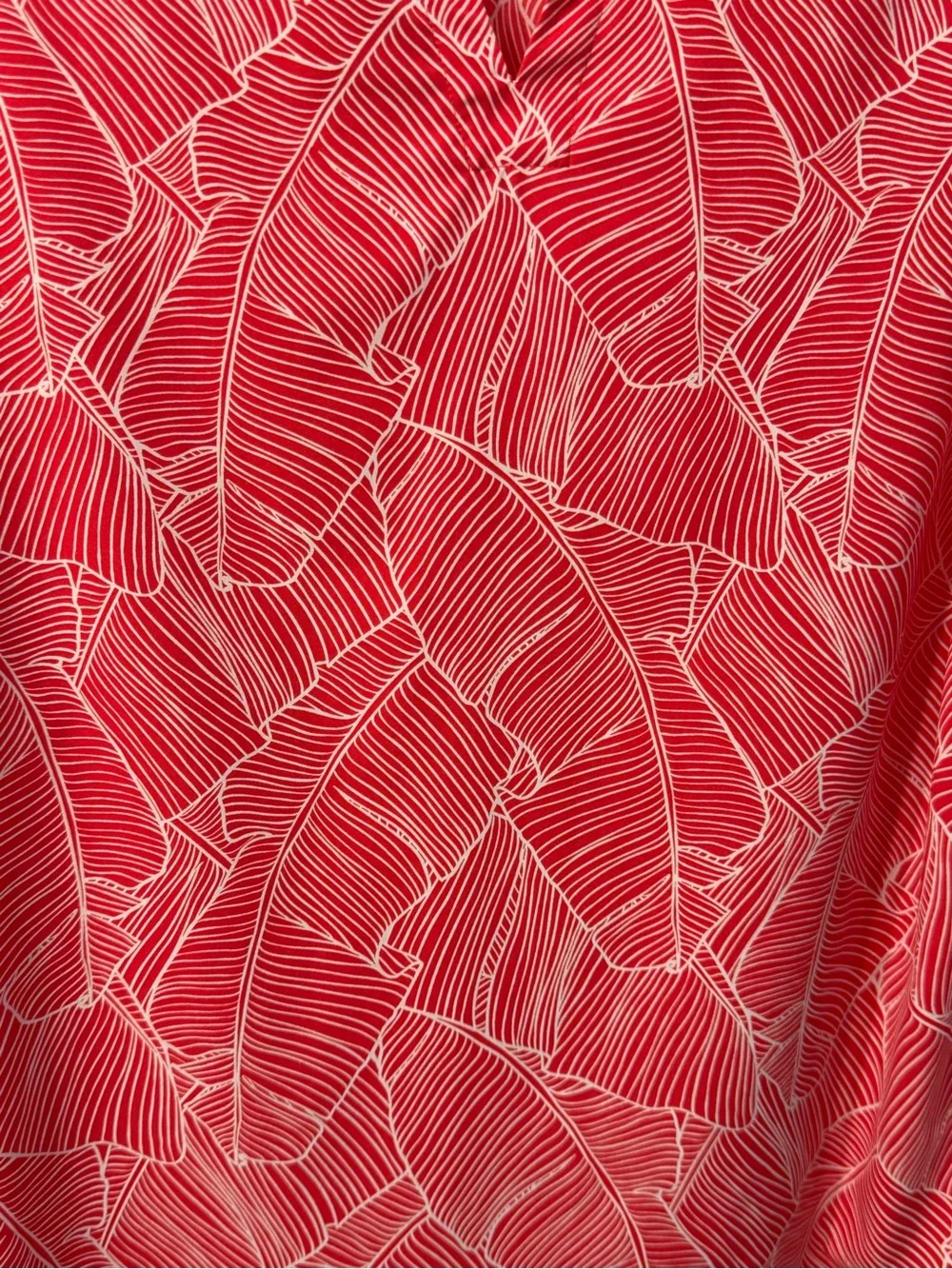 Coolibar UPF 50+ Women's Koesta Coral and White Palm Leaf Cover-Up Women’s Sz M